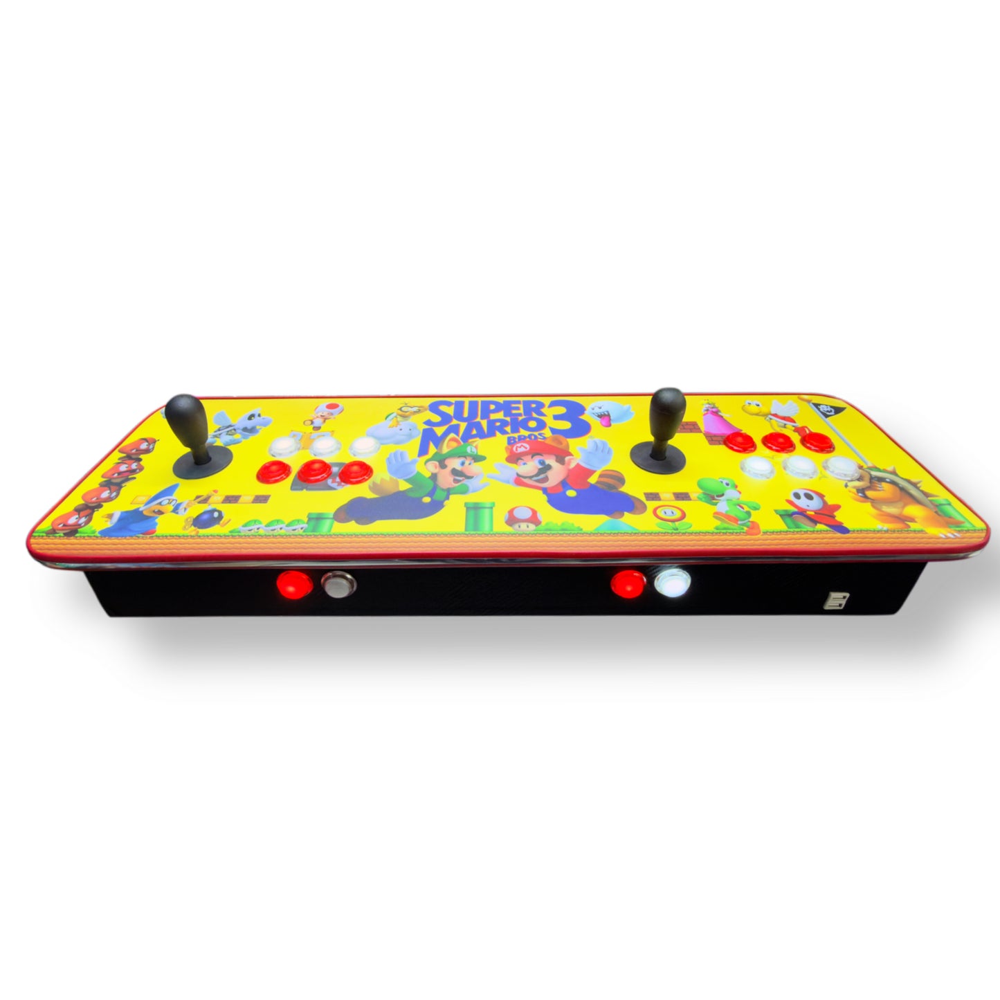 Tablero arcade con botones de luz led