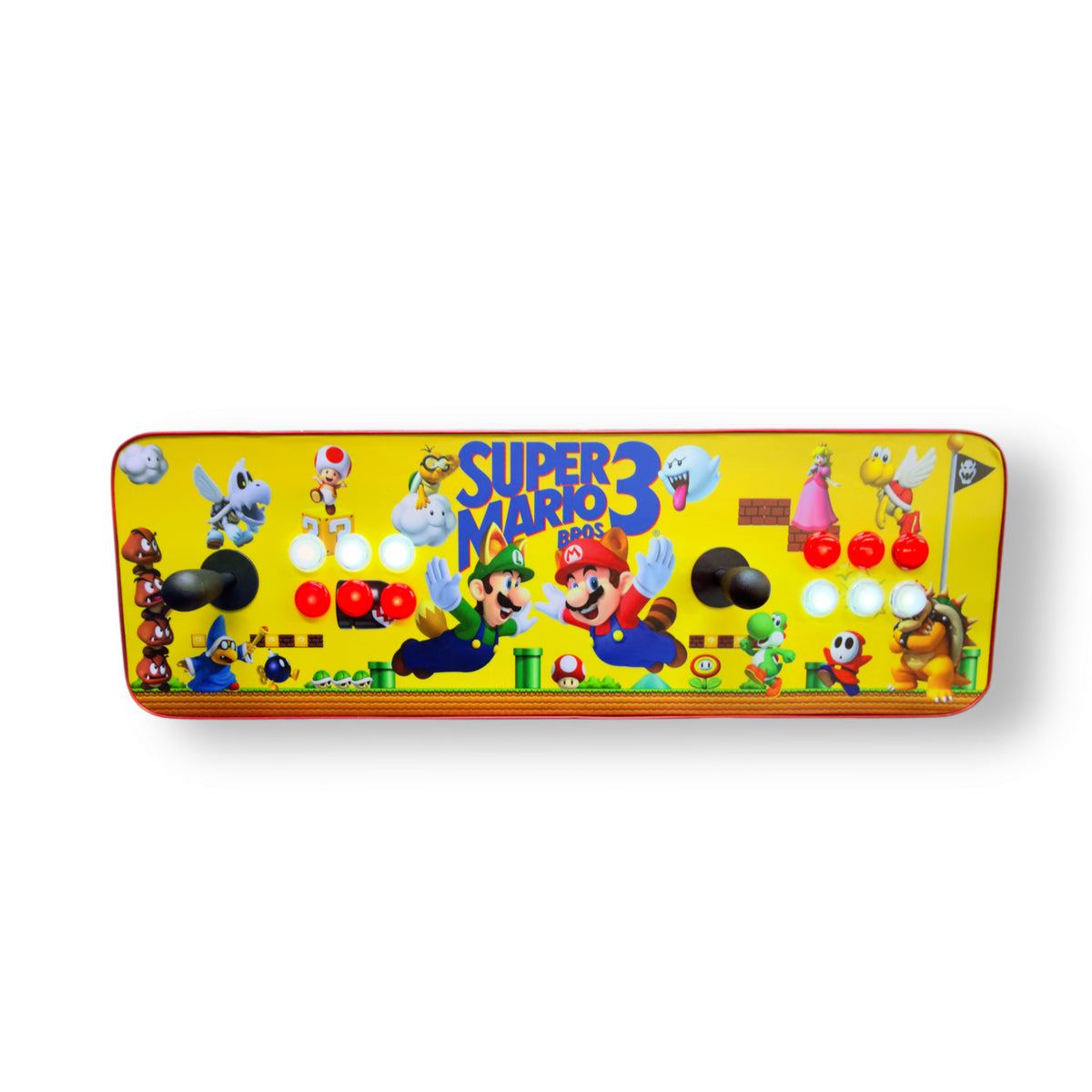 Tablero arcade con botones de luz led