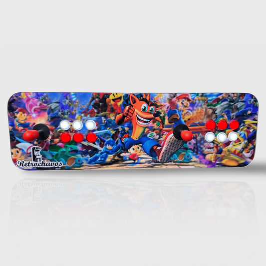 Tablero Arcade con botones de luz led - Crash Bandicot