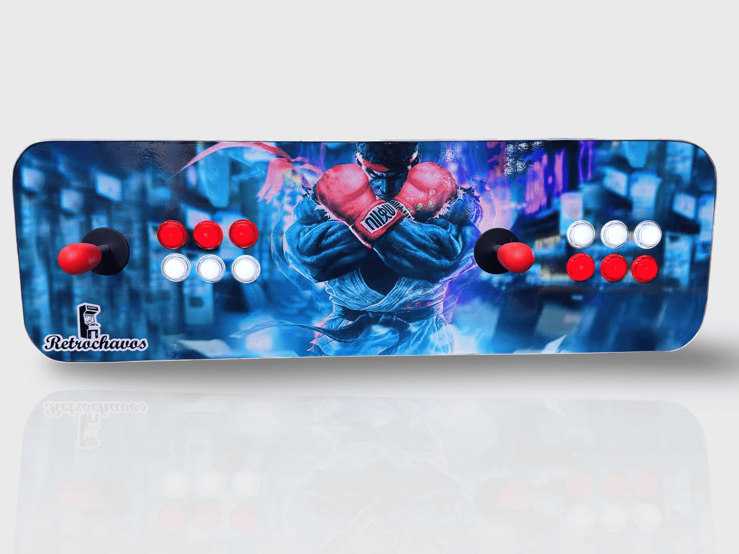 Tablero arcade con botones de luz led