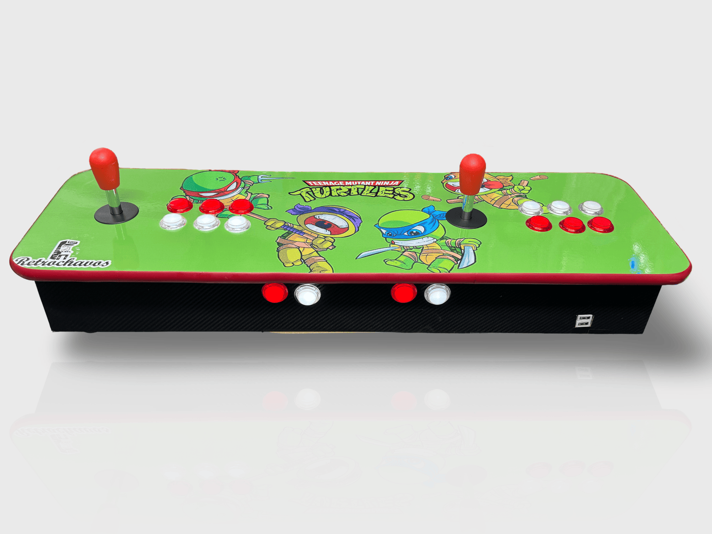 Tablero Arcade con botones de luz led - Tortugas Ninja