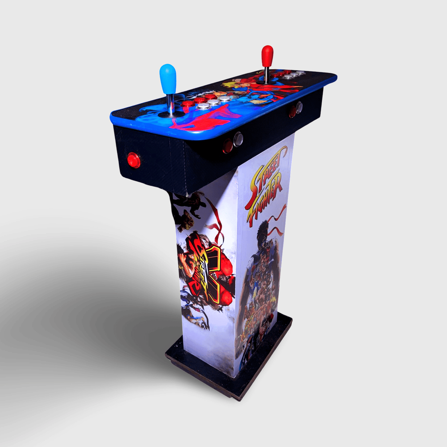 Tablero Arcade con Pedestal de STREET FIGTHER