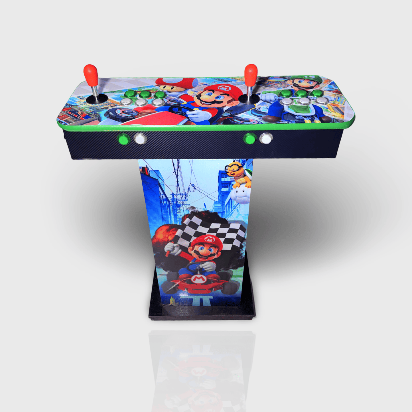 Tablero Arcade con Pedestal de Mario Bros