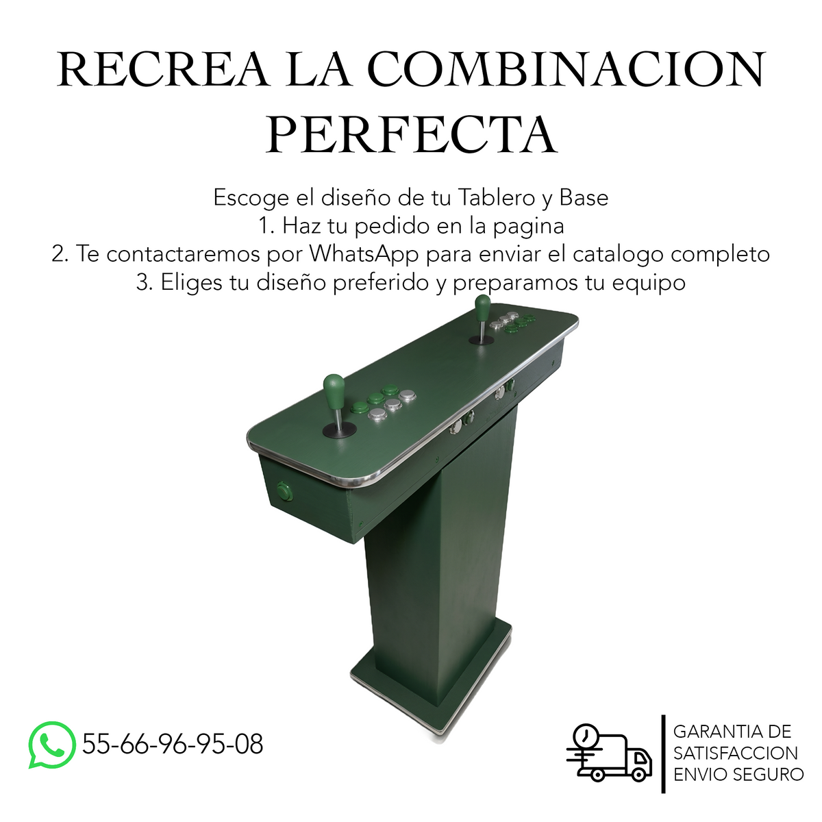 Tablero arcade con pedestal (base)