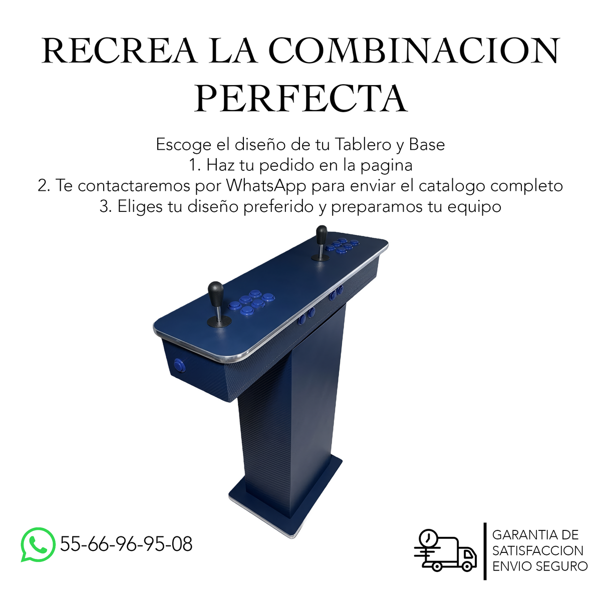 Tablero arcade con pedestal (base)