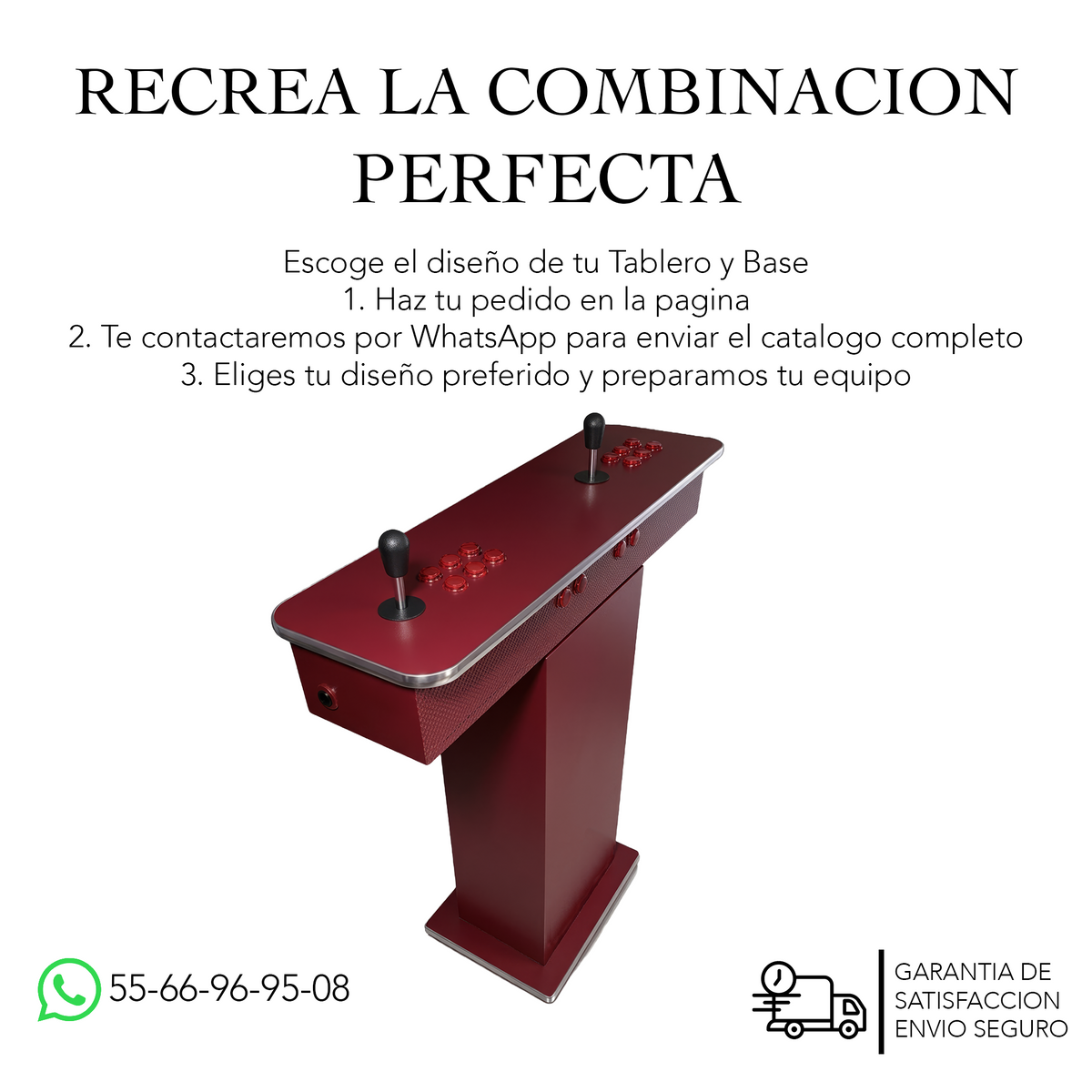 Tablero arcade con pedestal (base)
