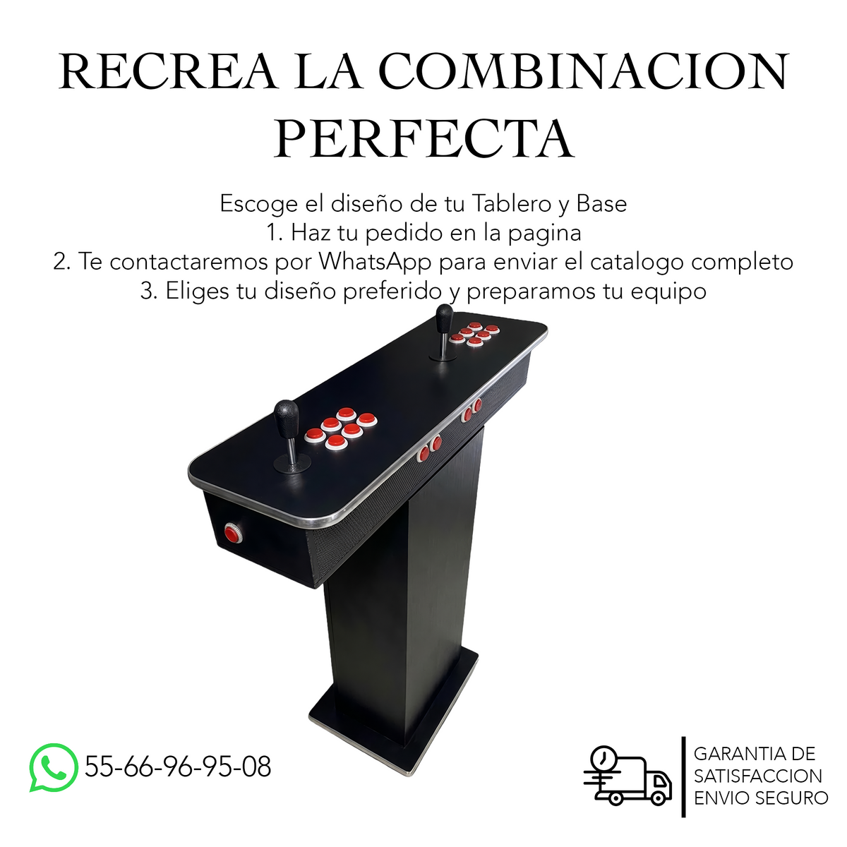 Tablero arcade con pedestal (base)